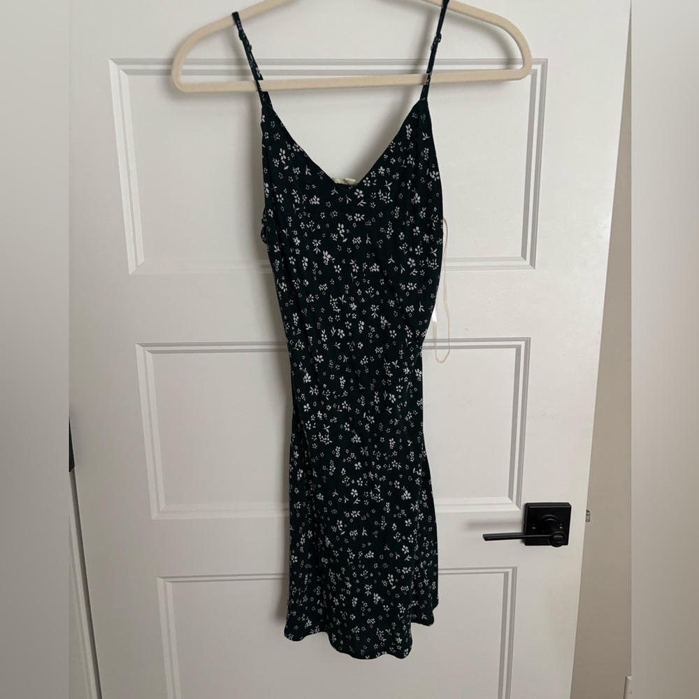 La Hearts Green Floral Mini Dress